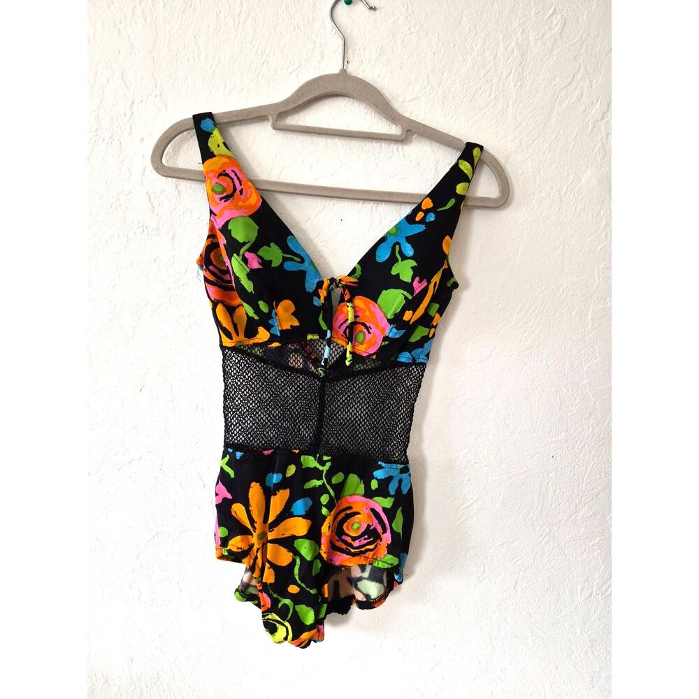 1964 Vintage Cole of California Scandal Suit | Floral Fishnet Mesh Swimsuit 12